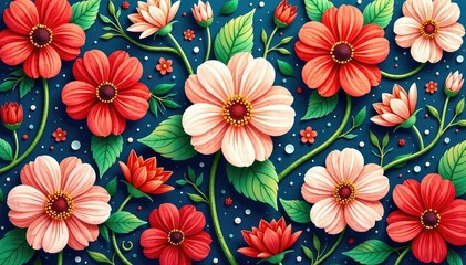 Intricate, flowing floral pattern No breaks in design , floral design, background, wallpaper