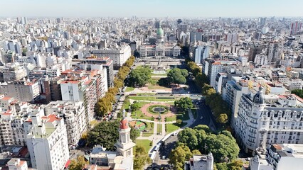toma a&eacute;rea plaza congreso, capital federal, buenos aires argentina