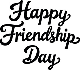 Happy Friendship Day Typography Vector Art.