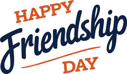 Happy Friendship Day Typography Vector Art.