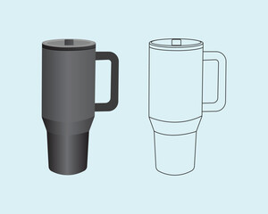 Water bottle design and art vector illustration