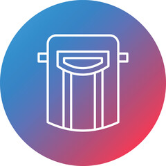 Wedling Mask Line Gradient Circle Background Icon