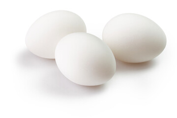 Fresh Eggs on white background