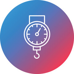 Steelyard Line Gradient Circle Background Icon