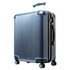 Fototapeta premium Luxury Rolling Suitcase With Aluminum Frame isolated on a transparent backgroun