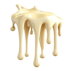 Dripping 3D Splash Of Chocolate With Smooth  isolated on a transparent backgroun