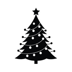 Simple Black Christmas Tree Icon