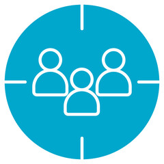 Audience Targeting icon, Precision Reach Mastering the Art of Audience Targeting, Smart Segments, Better Results Unlocking the Power of Targeted Marketing, vector