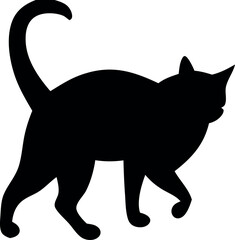 Vector cat silhouette. 