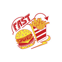 fast food logo vector design 