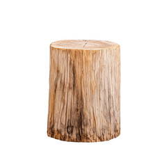 Rustic wooden log stool with natural texture and earthy tones, perfect for adding touch of nature to any interior or outdoor space. Its simplicity and charm make it versatile