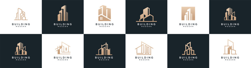 Abstract  concept for branding with golden gradient logo design