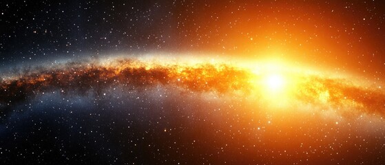 Fototapeta premium A vibrant celestial display of a galaxy's core.