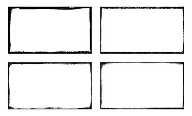 collection of frames in a grunge style. Vector illustration