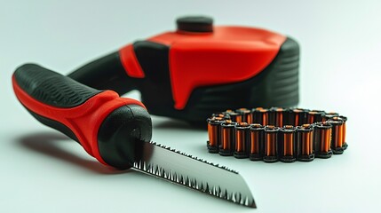 Power tool, cordless saw, and fasteners