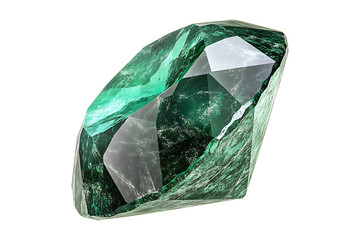 Fototapeta premium emerald gemstone isolated on transparent background