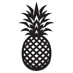 Obraz premium Pineapple Vector art illustration with leaves