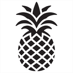 Obraz premium Pineapple Vector art illustration with leaves