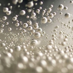 Bubbles in Liquid Macro Photography Capturing Light and Reflection for Scientific or Abstract Art Background Sparkling Effervescence with a Playful and Dynamic Composition