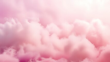 Fototapeta premium The image depicts a serene and ethereal scene of clouds in various shades of pink and white.