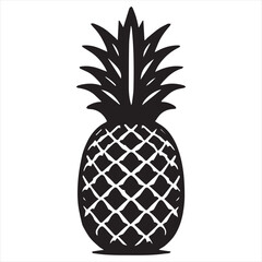 Obraz premium Pineapple Vector art illustration with leaves