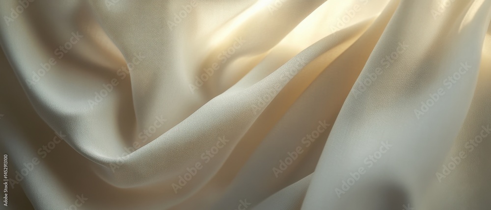 Poster elegant ivory fabric with soft folds and delicate texture creating a luxurious and soothing visual e
