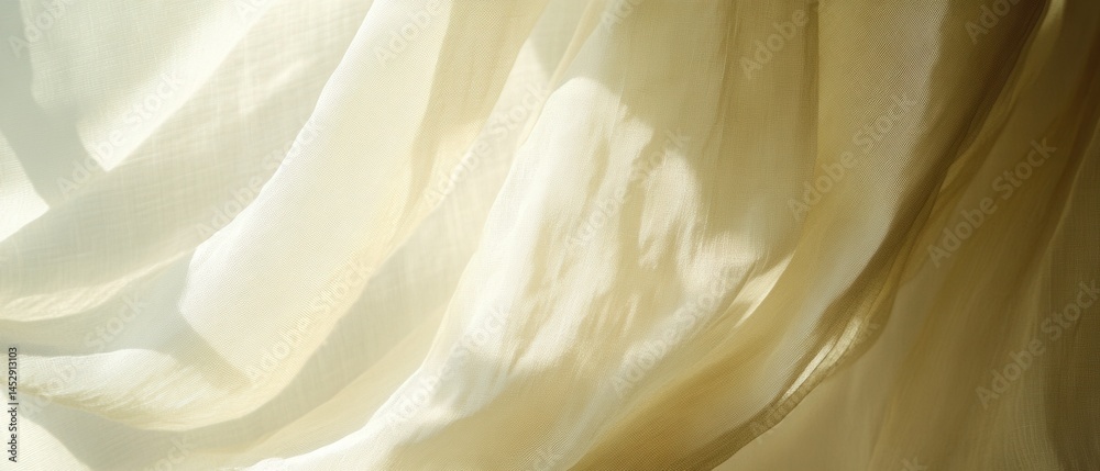 Poster abstract flowing fabric background with soft light and shadow creating a gentle serene mood for arti