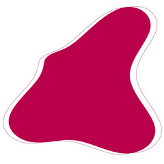 Vibrant Magenta Abstract Blob Shape