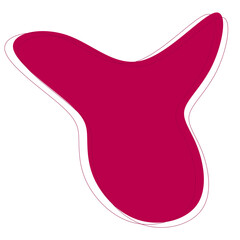 Vibrant Magenta Abstract Blob Shape