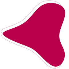 Vibrant Magenta Abstract Blob Shape