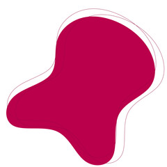 Vibrant Magenta Abstract Blob Shape