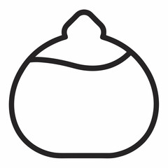 Sugar Free Line Icon, Outline Vector Symbol Illustration.