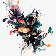Vibrant abstract vector artwork features flowing shapes and dynamic colors, perfect for creative design projects and contemporary decor settings
