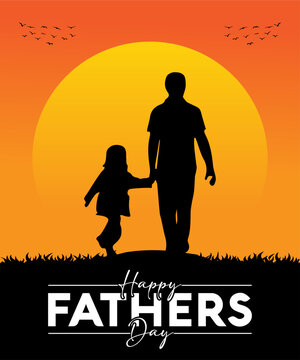 Happy fathers day social media post design vector illustration.