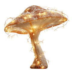 Enchanting Illuminated Mushroom with Fairy Lights - Festive Fantasy Decor
