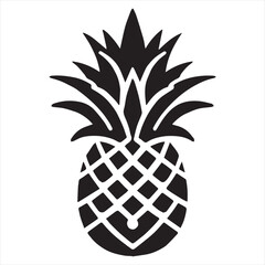 Obraz premium Pineapple Vector art illustration with leaves