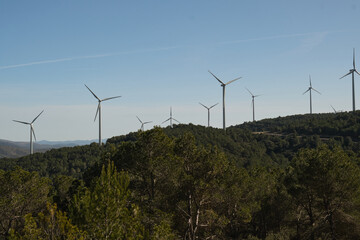 Wind turbine group in Spain
