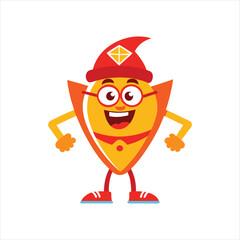 Colorful Takeaway Food Icons in Vintage Style