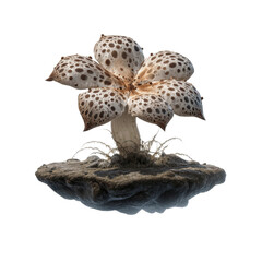 Obraz premium Surreal Spotted Mushroom on Floating Island - Fantasy Nature Photography