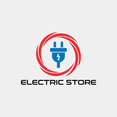 Obraz premium electric store logo design vector