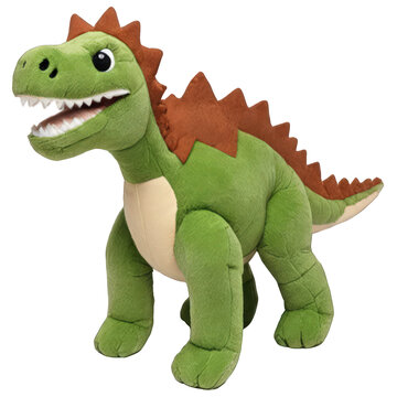  Soft green dinosaur plush toy for kids featuring cartoon design and friendly face