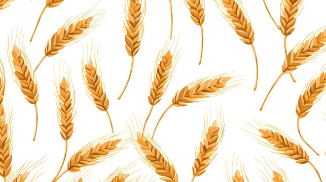Professional Vector Seamless Wheat Pattern for Design Projects