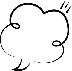 Speech bubble Silhouette Design On White Background
