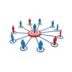 Target audience connection strategy diagram business concept