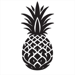 Obraz premium Pineapple Vector art illustration with leaves
