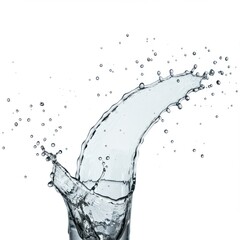 Water splash photography clear liquid motion droplets on bright set