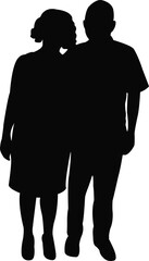 a couple body silhouette vector