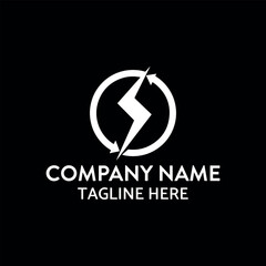 electrical thunderstorm logo design vector