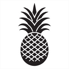 Obraz premium Pineapple Vector art illustration with leaves