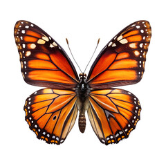 Fototapeta premium Butterfly From Top Angle White Background